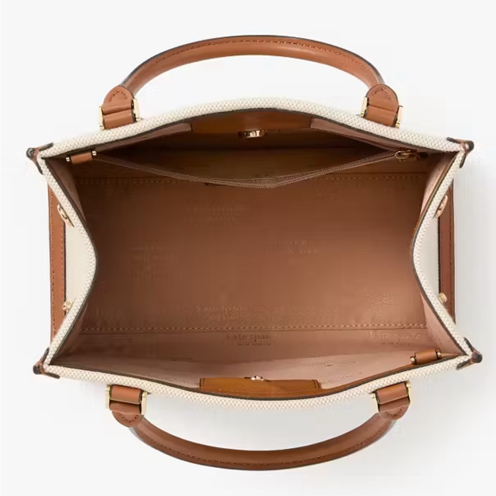 Kate Spade Ellie Canvas Small Tote Warm Gingerbread - Picture 15 of 16